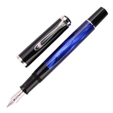 Pelikan M205 Blue Marbled Fountain Pen|Shop Online at Makoba | Pelikan