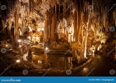 Stalactite and Stalagmite Formations in the Cave Stock Photo - Image of ...