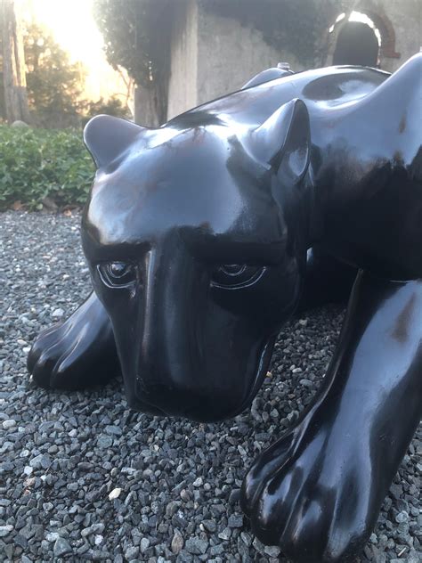 Dramatic Ceramic Black Panther Coffee Table or Sculpture at 1stDibs ...