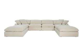 Dream Shell 174'' 8 Piece Modular Sectional with 4 Ottomans, 2 Armless ...