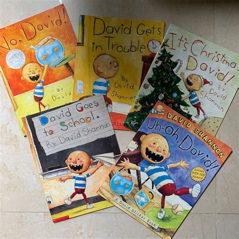 David Shannon 5books: Uh-oh David! David goes to School. No, David! It ...