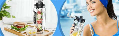 Instalite Fruit Infuser Water Bottle 1 Litre, BPA Free Tritan Material ...