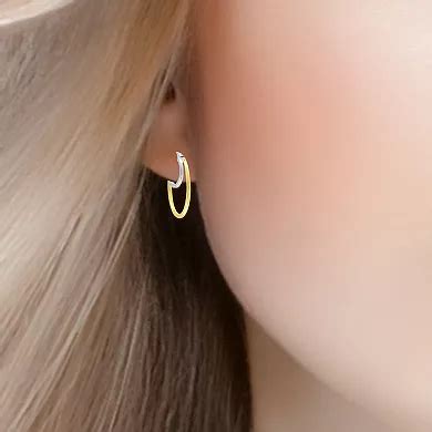 Aleure Precioso Sterling Silver Double Oval Hoop Earrings