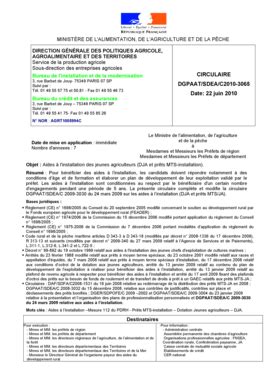 Remplissable En Ligne lafranceagricole Circulaire du 22 juin 2010 ...