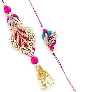 Handmade Designer Bhaiya Bhabhi Rakhi Set : Amazon.in
