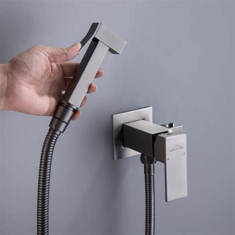 Clihome Gunmetal Gray Toilet Mounted Handheld Bidet Sprayer CSMD-BF16 ...