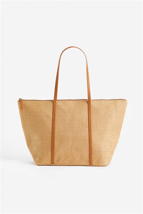 Straw shopper - Beige - Ladies | H&M IN