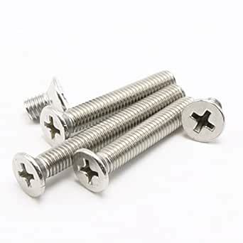 M2.5 Phillips Flat/Countersunk Head Machine Screws,A2 Stainless Steel ...