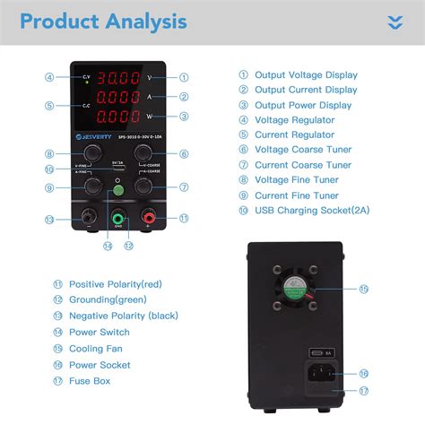 Buy DC Power Supply Variable, 30V 10A Adjustable Switching Regulated ...