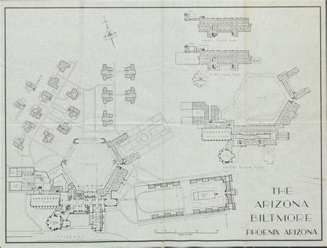 Floor plan of the Arizona Biltmore Phoenix Arizona | Arizona Memory Project