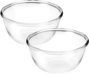 TREO Glass Serving Bowl Borosilicate Mixing Bowl Set of 2, 500 ml Price ...