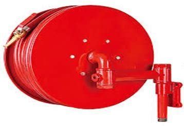 VEW Fire Hose Reel Set with 20mm Dia. Thermoplastic Pipe 25 Mtrs Long ...