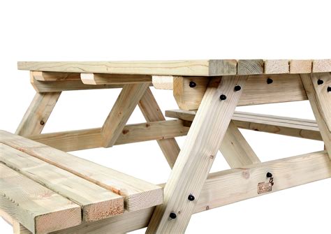Buy MC TIMBER PRODUCTS LTD 4ft Heavy Duty Picnic Table in Natural Wood ...