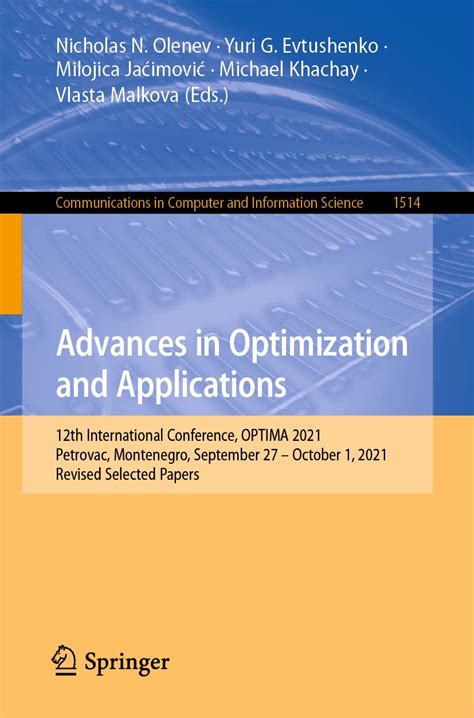 Advances in Optimization and Applications: 12th International ...
