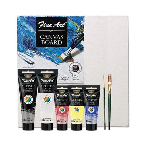 Fine Art Fevicryl Complete Artists Essential Kit - 5*Artists Acrylic ...