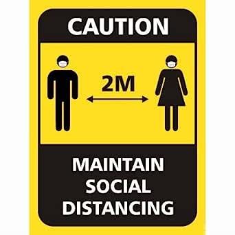 ABIAH CREATIVE STUDIO Generic 2 Meters - Avoid Crowed Coronavirus ...