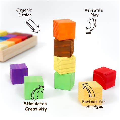 Wooden Rainbow Blocks Set - 30 Blocks 1 Tray – MoonToys