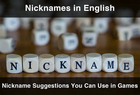 Nicknames in English, Nickname Suggestions You Can Use in Games (2025 ...