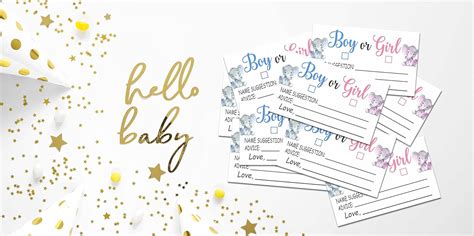 Buy Gender Reveal Voting Cards - Gender Reveal Party Game, Boy or Girl ...