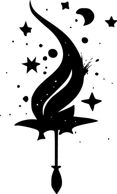 Ilustração vetorial de silhueta minimalista e simples de magia | vetor ...