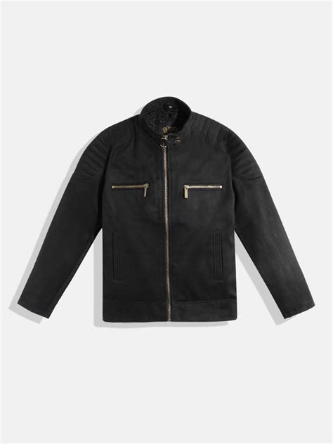 Leather Retail Kid's Black Suede Faux Leather Jacket ( LRKDSUDDEBL )