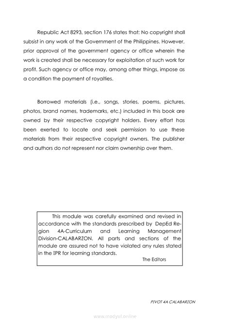 Image result for Pivot Learning Module Grade 6