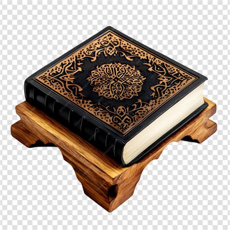 Ornate Quran on Wooden Stand Islamic Holy Book Religious Text Sacred ...