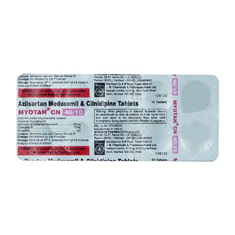 Myotan CN 40/10 Tablet | Uses, Side Effects, Price | Apollo Pharmacy