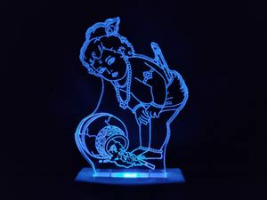Talgo BAL KRISHNA Acrylic 3D Illusion RGB 7 Colour Changing LED Plug ...
