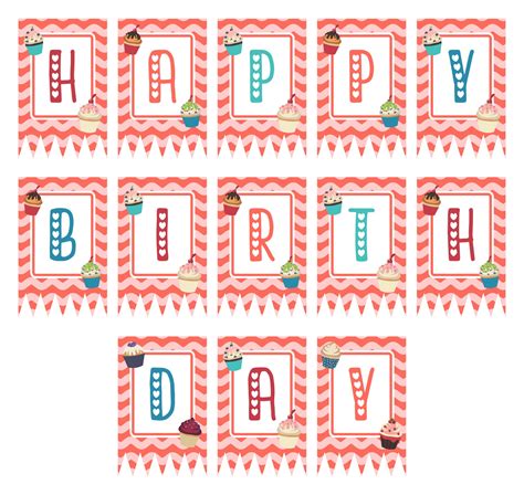 Happy Birthday Banner - 10 Free PDF Printables | Printablee