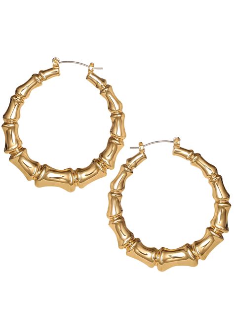 Jessica Simpson Bamboo Hoop Earring - Walmart.com