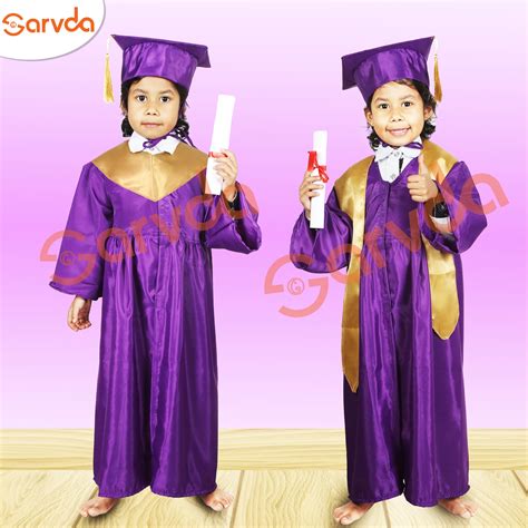 Prebooking New Convocation / Graduation/ Degree Purple Gown with Degre ...
