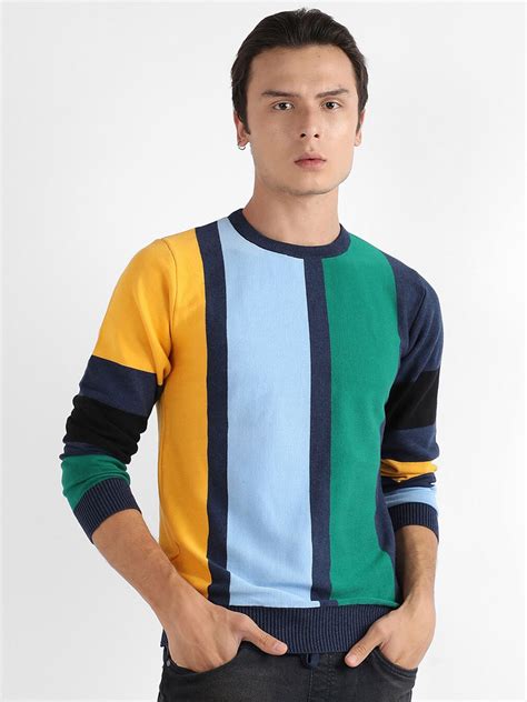 Campus Sutra Colourblocked Cotton Pullover - Price History