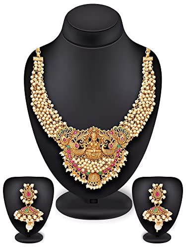 Buy The Luxor Latest Exclusive Traditional Antique Gold Plated Kempu ...