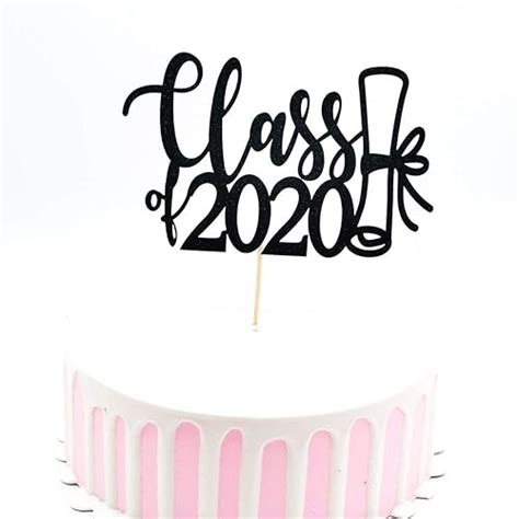 Buy paity Black Glitter Class of 2020 Cake Topper, Class of 2020 Cake ...