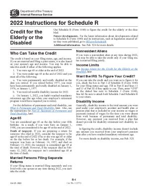 IRS Instructions For Schedule R (1040A Or 1040) 2022-2026 - Fill and ...