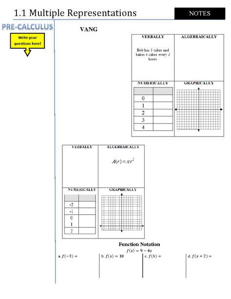 Multiple Representations Homework 7
