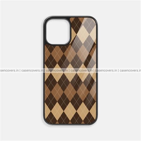 Brown Pattern Aesthetic Premium Glossy Phone Case – CASE N COVER