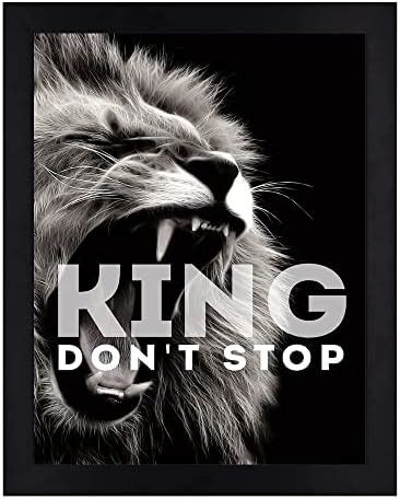 Interio Crafts Don't Stop Motivational wall framed Poster, Black ...