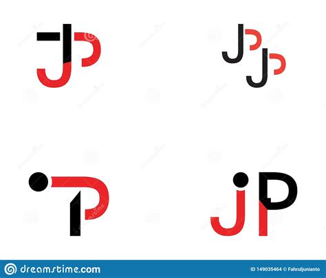 J P Letter Logo Template Vector Icon Illustration Design Stock Vector ...