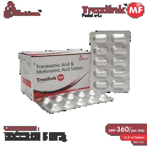 Traxlink MF Tablet (Tranexamic Acid (500mg) + Mefenamic Acid (250mg))