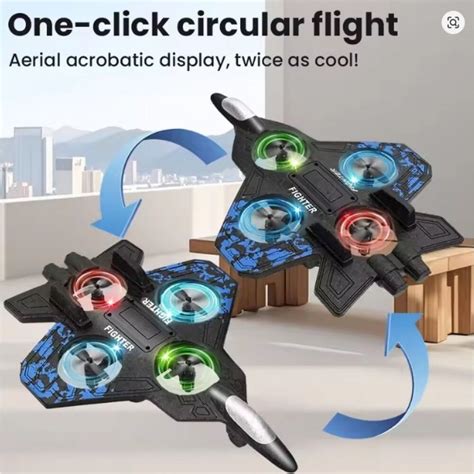 Rc Glider Flying Toy With Light Jet Airplane 2.4G EPP Stunt Remote ...