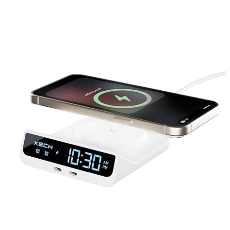 Buy Xech Digital Alarm Clock for Heavy Sleepers | 15W Fast Wireless ...