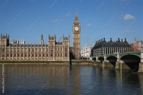 A shot of the Houses of Parliament including the Elizabeth Tower which houses Big Ben