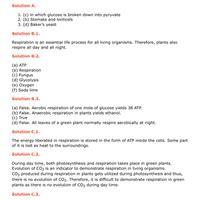 Selina Textbook Solutions: Respiration in Plants - Biology Class 9 ICSE ...