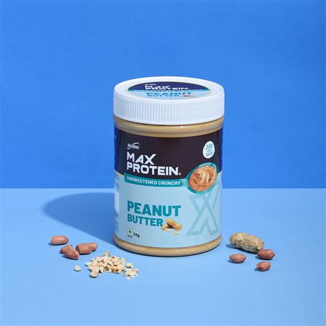 Max Protein Peanut Butter Unsweetened Crunchy - 1kg – RiteBite Max Protein