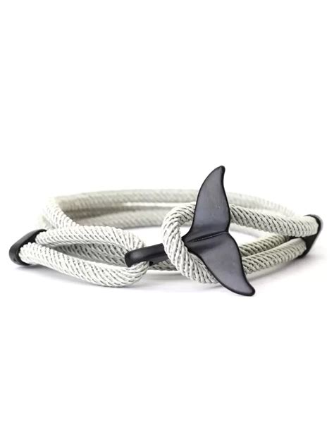 Hand Braided Whale Tail Viking Bracelet Charms Handmade Red Rope ...