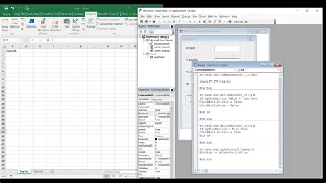 Excel VBA- Userform Uygulamaları- 4 (Spin button, optionbutton, checkbox kullanımı) - YouTube