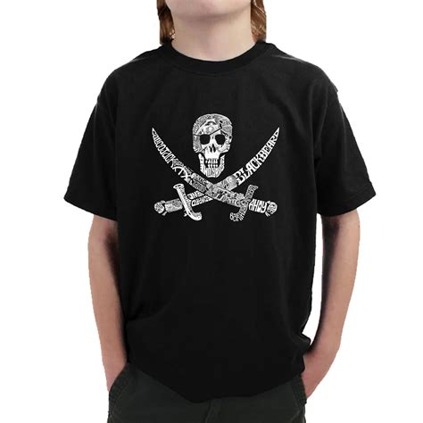 PIRATE CAPTAINS, SHIPS AND IMAGERY - Boy's Word Art T-shirt