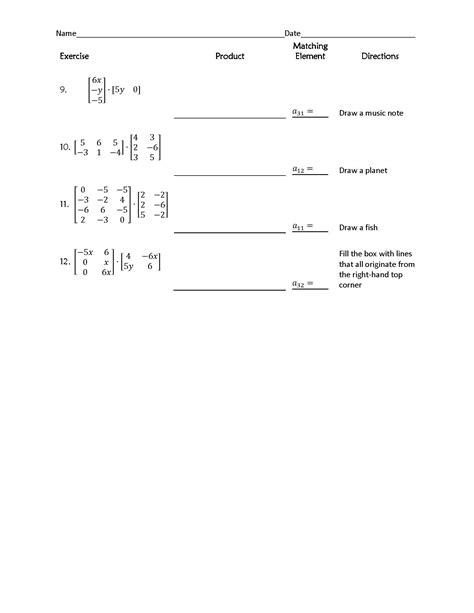 Matrix Multiplication Worksheet 的图像结果